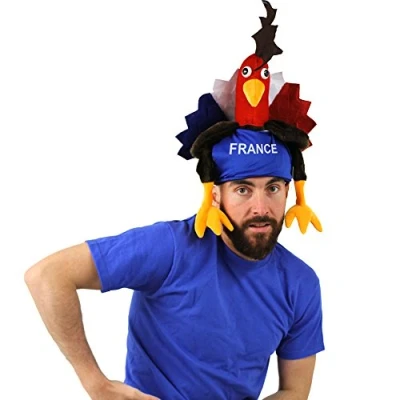 Image of French Cockerel Hat Pack of 1 France Fancy Dress Football, Rugby Perfect for Sporting Events, Bastille Day Street Parties, Festivals and Celebrations