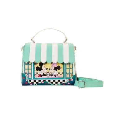 Image of Loungefly Disney Mickey and Minnie Date Night Diner Crossbody Bag, Multi