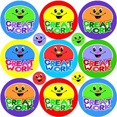 Image of 234 Great Work Kids Reward Stickers for School Teachers, Parents and Nursery