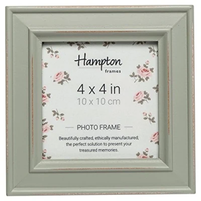 Image of Hampton Frames PALOMA Distressed Square Picture Photo Frame Sage Green 4x4 (10x10cm) PAL301944S