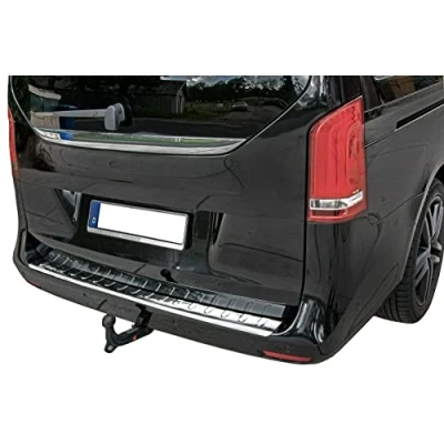 Image of Recambo Boot Sill Protector Stainless Steel Chrome Compatible with Mercedes Vito W447, V Class Premium Quality