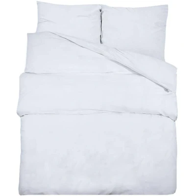 Image of vidaXL Duvet Cover Set White 135x200 cm Cotton