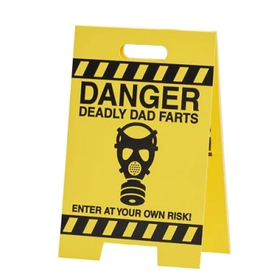 Image of UK Greetings Birthday Card for Dad Funny 3D Sign Design