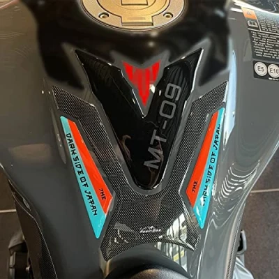 Image of Resin Bike Motorcycle 3D Stickers Compatible with Yamaha MT 09 2022. Tank Protector Protection from Bumps and Scratches. Gadget Moto