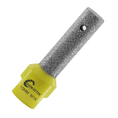 Image of Diamond Finger Milling Bits 15mm SANLEETEK Tile for Existing Holes Enlarging Shaping Trimming in Porcelain Marble Granite Ceramic Artificial Stone M14 Thread