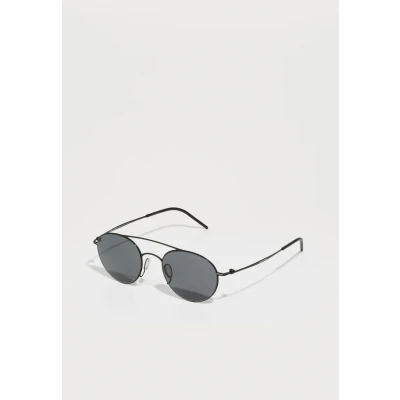 Image of Giorgio Armani Uomo AR6169 300187 Sunglasses Metallo Nero Grigio Rotonda Normale