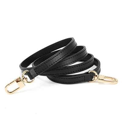 Image of Senral Pochette leather Strap Long Small Purse Crossbody straps Replacement Universal Spare black Genuine bag for handbags