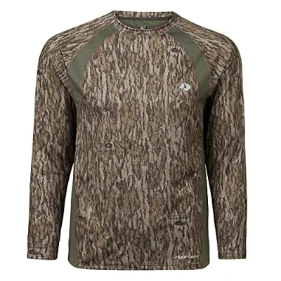 Image of Mossy Oak Men&#039;s Standard Lightweight Camo Shirts Hunting, Bottomland, X Large