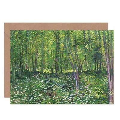 Image of Artery8 Vincent Van Gogh Trees And Undergrowth Fine Art Greeting Card Plus Envelope Blank Inside
