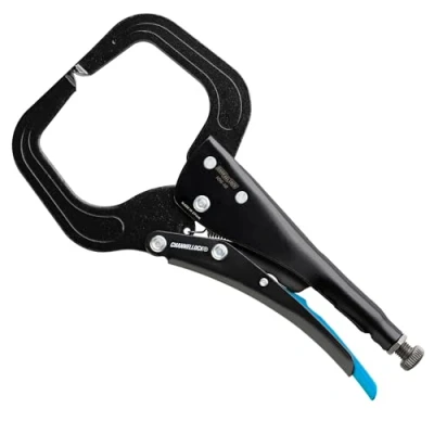Image of Channellock 106 12 C Clamp Locking Pliers, Epoxy Resin Coating, Forged Steel, Offers Additional Clearance When Securing Material