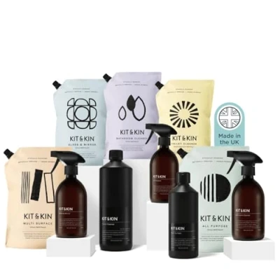 Image of Kit &amp; Kin Eco Home Cleaning Bundle Non Toxic Plant Based Products 100% Naturally Derived Pet Safe House Move Gift