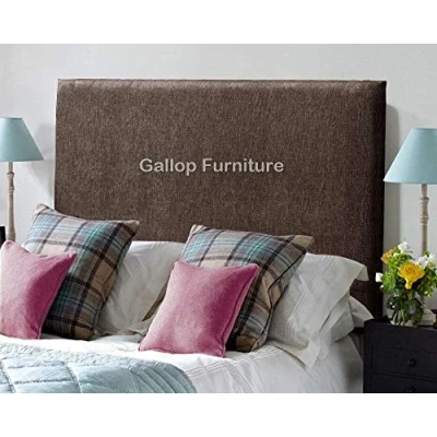 Image of Gallop Sleep Plain Chenille Divan Bed Headboard Super Padded Sturdy Supplied with Struts (Brown, Single 3 FEET, Height 24 INCHES)