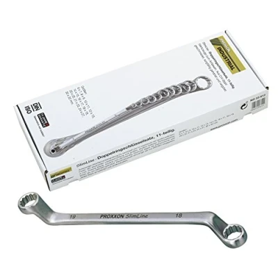 Image of PROXXON Slimline Series 23812 Double Ring Spanner Set 6 32 mm 11 Piece in Box