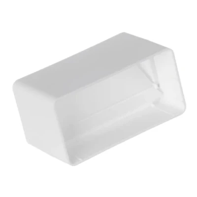 Image of 110x55mm Duct Connector with Non Return Damper Flap Straight Joint Rectangular Flat PVC Ducting