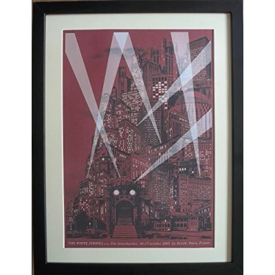 Image of Mounted and framed Gig print, 12&#039;&#039;x16&#039;&#039; framed, The White Stripes poster