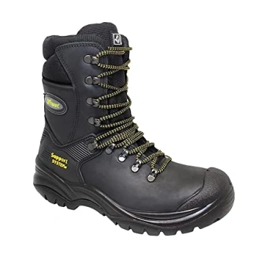 Image of GriSport Combat Mens Tall Hi Leg S3 Safety Steel Toe/Midsole Work Boots UK 11 / EU 46