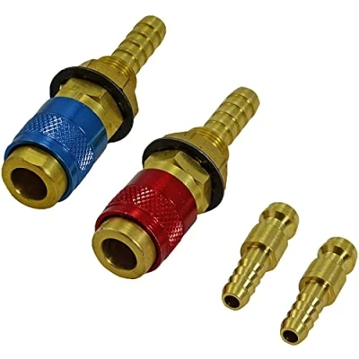Image of RIVERWELD Water Cooled &amp; Gas Adapter Quick Connector Fitting for TIG Welding Torch 2PK