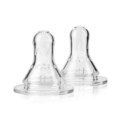 Image of HOMESHOPA Medium Flow Level 2 Baby Bottle Silicone Teat, 3m+, Standard BPA Free Anti Colic Soft Breast Like Teats