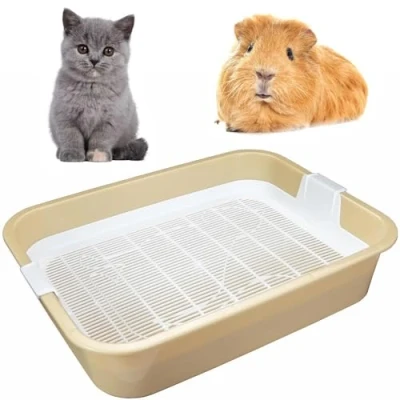 Image of 4BIG.fun Kitten Litter Tray Small Cat for Kittens with Strainer Toilet Animals Rabbit Rodent
