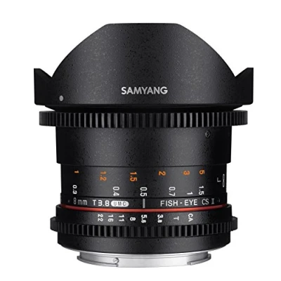 Image of Samyang 8 mm T3.8 VDSLR II Manual Focus Video Lens for Canon DSLR Camera
