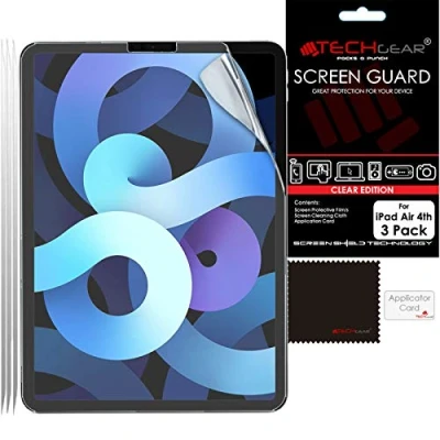 Image of TECHGEAR [3 Pack iPad Air 5/4, 5th / 4th Generation Screen Protectors, Ultra CLEAR Protector Guard Cover Designed For 10.9&quot; 2022/2021