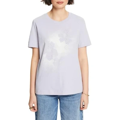 Image of ESPRIT Women&#039;s 024ee1k321 T Shirt, 445/Light Blue Lavender, M
