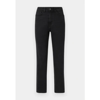 Image of Noisy may Women&#039;s Nmmoni Hw Straight ANK Jeans Noos Stretch, Black Denim, 26W x 30L
