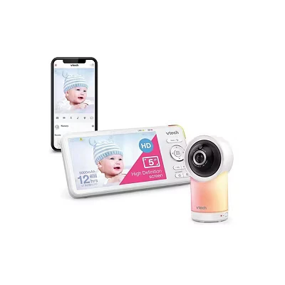 Image of VTECH RM5766HD 5&quot; LCD Screen Smart Video Baby Monitor White