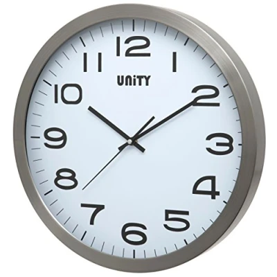 Image of Unity Large Wall Clock, Manhattan Metal, Silver, 40 cm / 16 inch