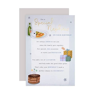 Image of Hallmark Birthday Card for Nephew Classic Design with Heartfelt Message