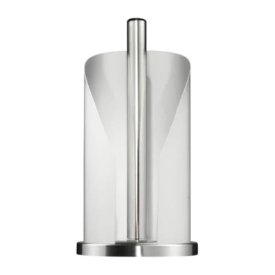 Image of WESCO Paper Roll Holder in White Stainless Steel and Coloured Painted Sheet Steel, Stable Base, for Standard Kitchen Rolls or 2 3 Toilet