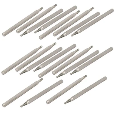 Image of Sourcingmap 2.35mm Shank 1.2mm Dia Diamond Head Ball Shaped Grinding Mounted Point Bit 20pcs