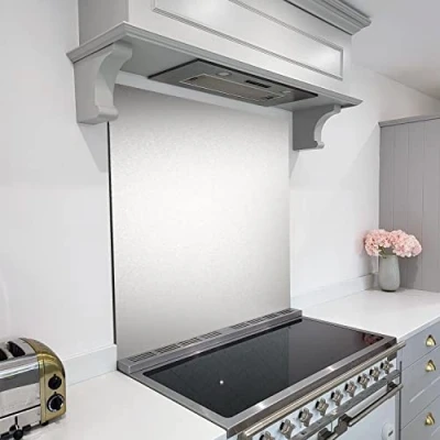Image of Stainless Steel Kitchen Splashback 1.2mm Adhesive (550 x 600mm)