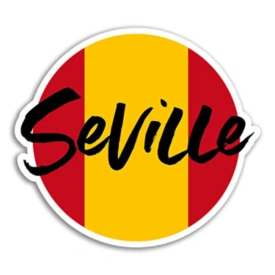 Image of 2 x 10cm Seville Spain Vinyl Stickers Flag Sticker Laptop Luggage #18652 (10cm Wide)