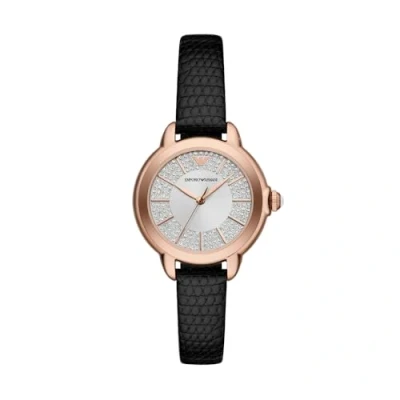 Image of Emporio Armani Mia WoMens Black Watch AR11631 Leather (archived) One Size