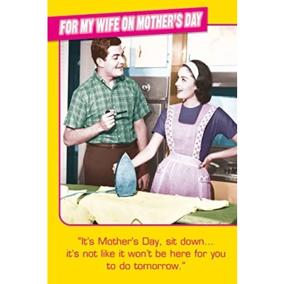Image of Emotional Rescue Funny Wife Mother&#039;s Day Card, Card For Wife, Mothers Cards, Multicoloured, MDW462
