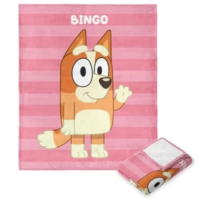 Image of Northwest Bluey Silk Touch Throw Blanket, 50&quot; x 60&quot;, Roll Call Bingo