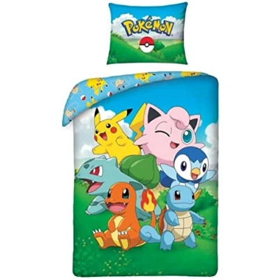 Image of Halantex Pokemon POK 419BL Bed Linen, 2 Pieces, 140 x 200 cm + 70 90 cm, 100% Cotton