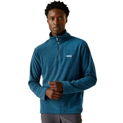 Image of Regatta Mens Thompson Half Zip Fleece Pullover Jacket Durable Outdoor Sports, Hiking, Cycling,Travelling, Golf, Quick Dry Extra Warm Lightweight Trekking Beige