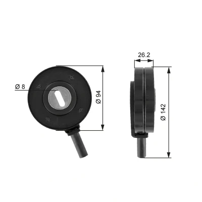 Image of 6453R8, 96133311, 9613331180 Tensioner Pulley GATES FleetRunner Micro V Kit T36022 CITROËN: Relay I Van, PEUGEOT: Boxer Platform / Chassis