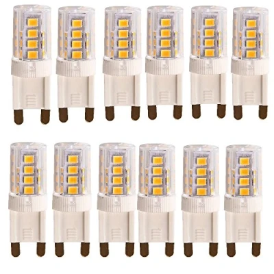 Image of OUGEER Pack of 12 G9 LED Bulb 3W Equivalent 30W Warm White 3000K 300LM AC220 240V Non Dimmable Ceramics