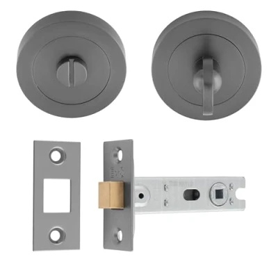 Image of Carlisle Brass UDP/BATH30/ANT Ulitmate Door Privacy Pack in Anthracite Turn and Release