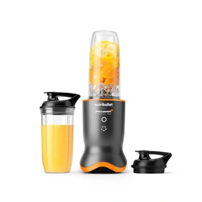 Image of nutribullet Ultra 1200W Blender in Collaboration with McLaren Formula 1 Team Grey Papaya Trim Rapid Extractor Blade Crushes Ice &amp; Frozen Fruit for Smoothies Juices Powerful Quiet