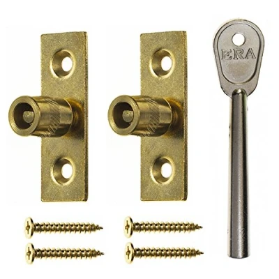 Image of ERA 822 Sash Window Stop PB 2 Locks + 1 Key Visi