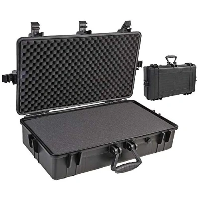 Image of DURATOOL Water Resistant Case with Foam Insert, Black, D03136 (External 43x472x18cm, Internal 34x64x17cm)
