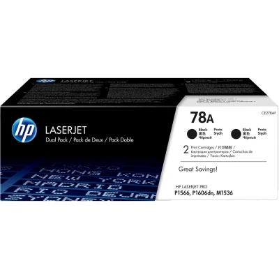 Image of HP 78A 2 pack Black Original LaserJet Toner Cartridges