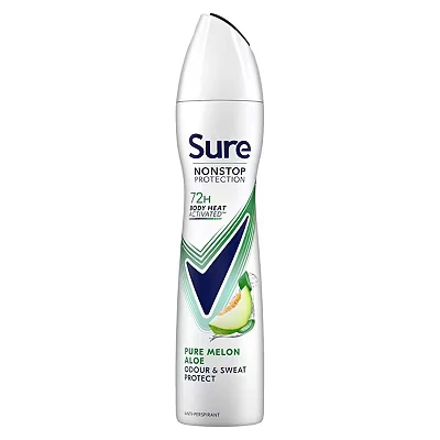 Image of Sure Women Pure Melon Aloe Nonstop Protection Antiperspirant Deodorant 250ml