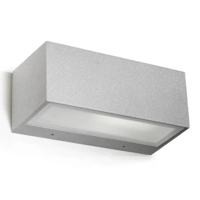 Image of Nemesis Aluminium 1 Light Outdoor Wall Grey IP54, E27