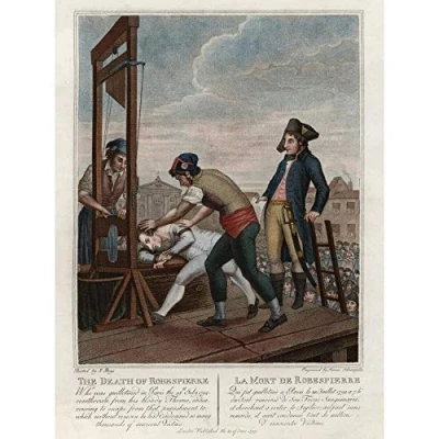 Image of Artery8 Execution Robespierre Guillotine French Revolution Large Wall Art Poster Print Thick Paper 18X24 Inch