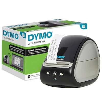 Image of DYMO LabelWriter 550 Label Printer Maker with Direct Thermal Printing Automatic Recognition Prints Address Labels, Shipping Barcode Labels &amp; More UK 3 Pin Plug